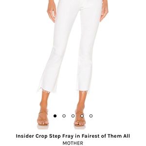 Mother insider crop step fray jeans